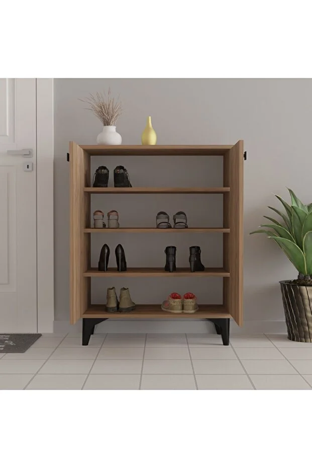 Artemis 4 Raflı 2 Kapaklı Ayakkabılık Atlantik Çam